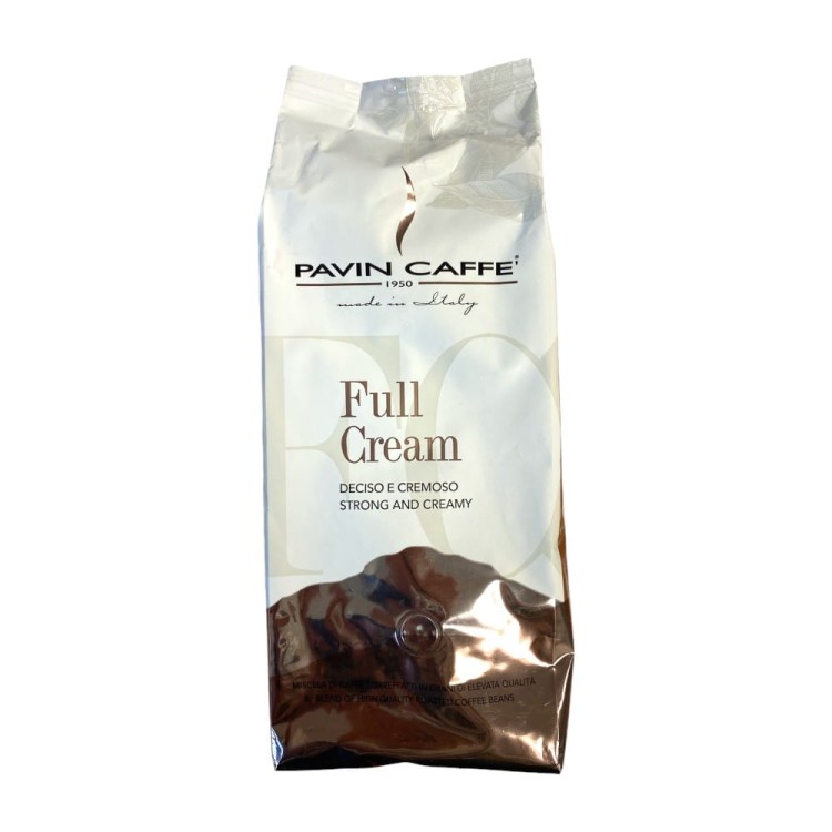Aromatyczna włoska kawa Arabika i Robusta Full Cream - Pavin Caffe (1 kg)