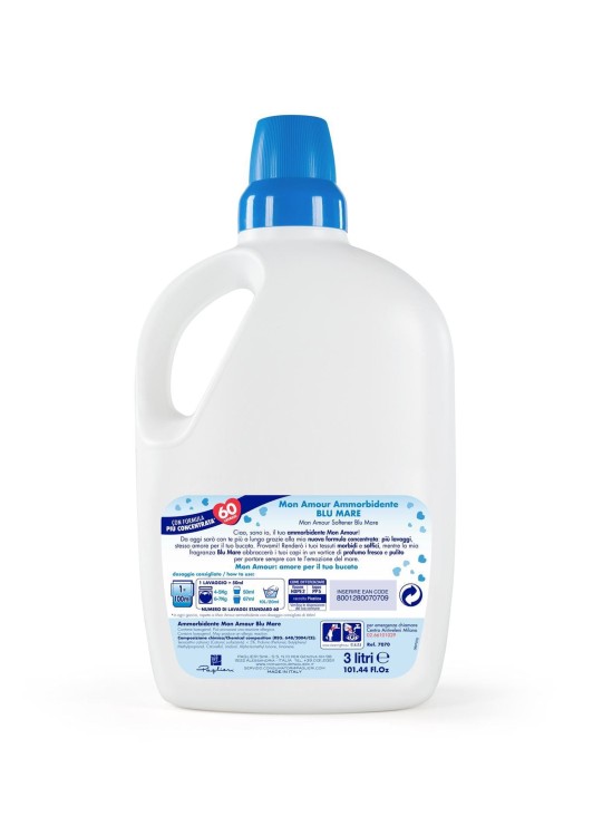 Płyn do płukania Felce Azzurra Mon Amour - Morski Błękit (3 L - 60 p)