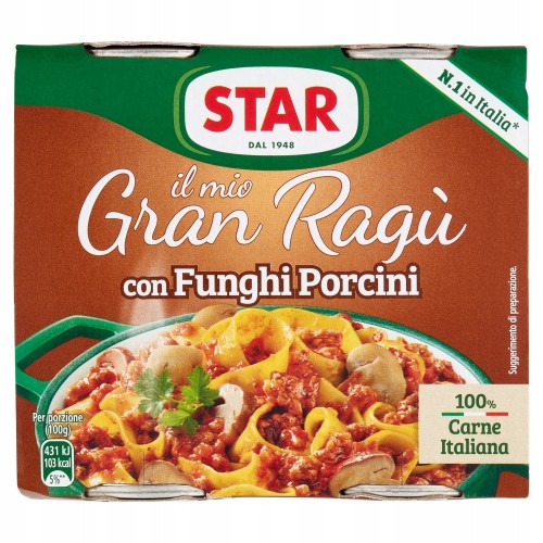 Star Gran Ragu Funghi Porcini - Sos z grzybami (2 x 180g)