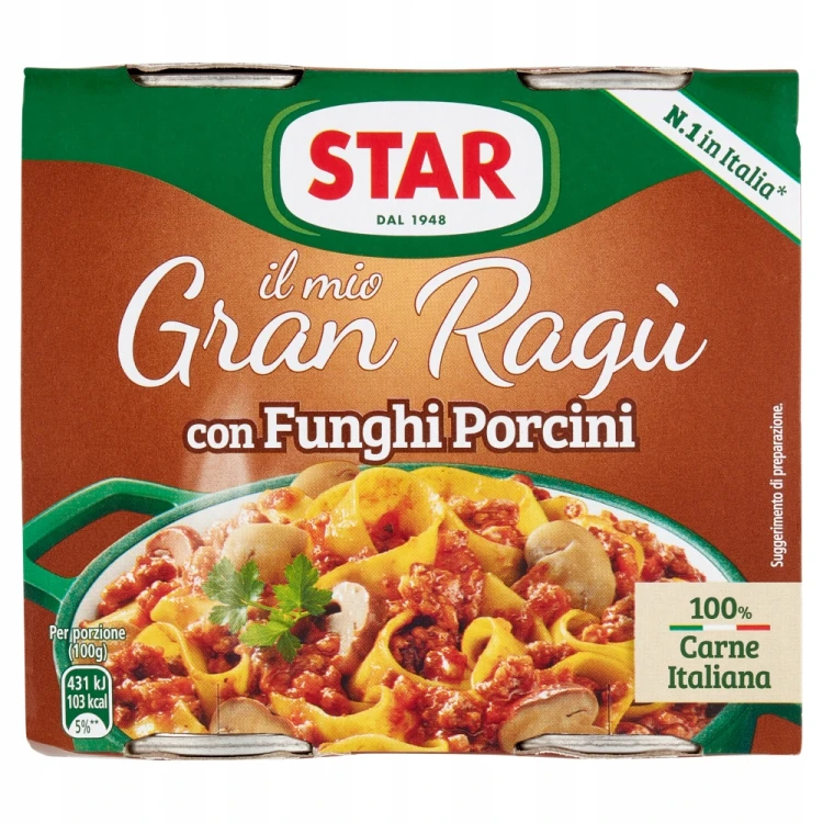 Star Gran Ragu Funghi Porcini - Sos z grzybami (2 x 180g)