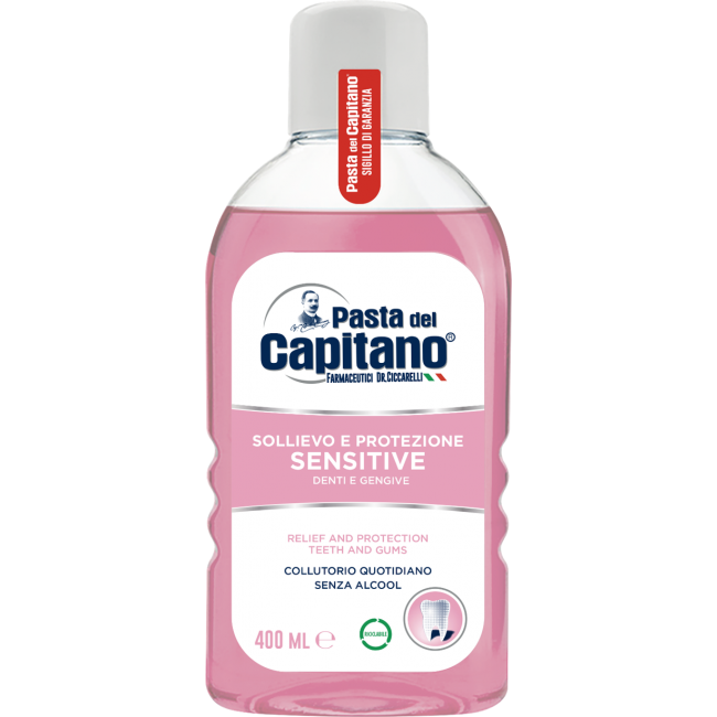 Pasta del Capitano Sensitive - płyn do płukania jamy ustnej (400 ml)