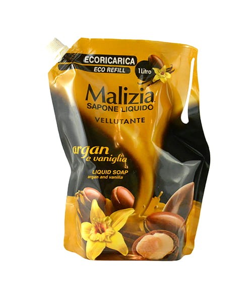 Malizia Argan i Wanilia - Mydło w płynie uzupełnienie (1000 ml).jpg