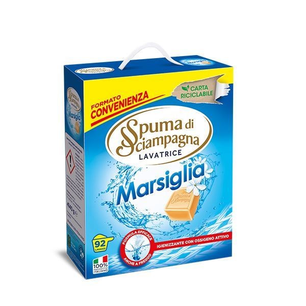 Spuma di Sciampagna Marsiglia - proszek do prania z mydłem marsylskim (92 p - 4,14 kg)